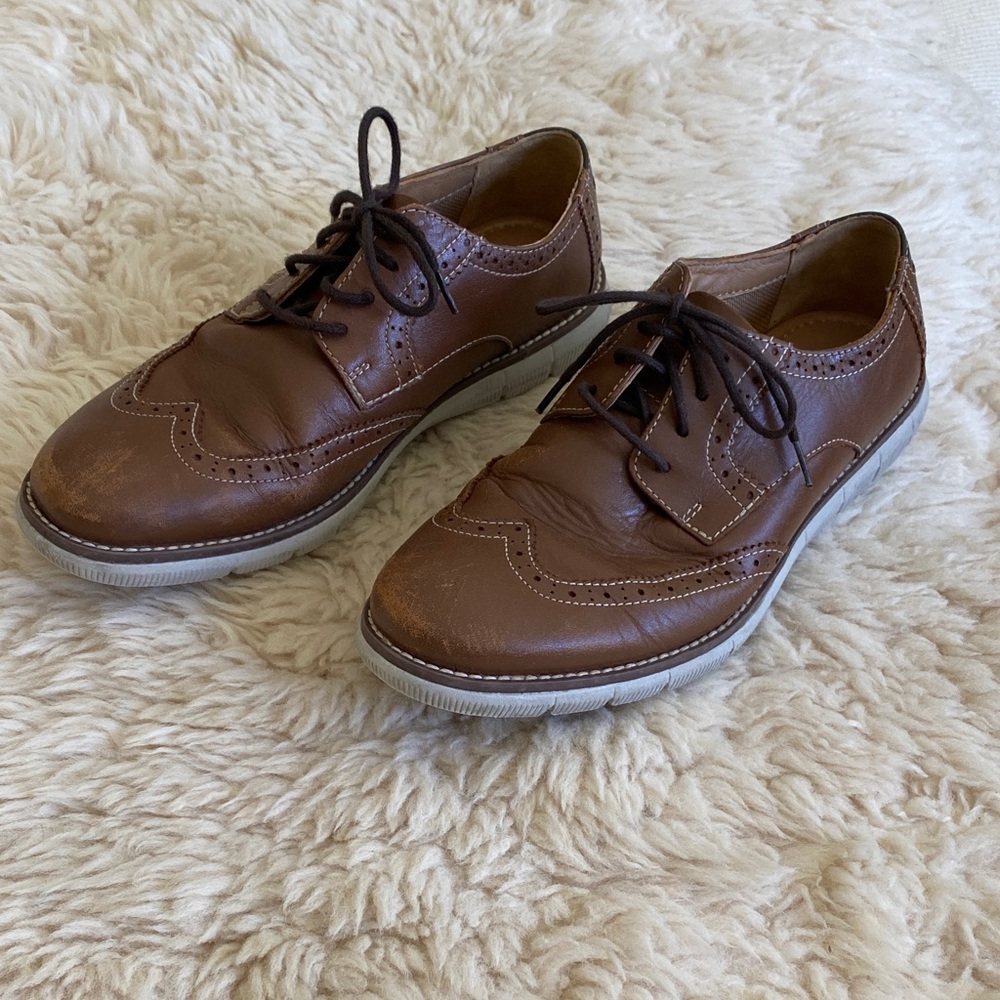 Johnston & Murphy Brown Kids Dress Shoes - 4.5 big kids